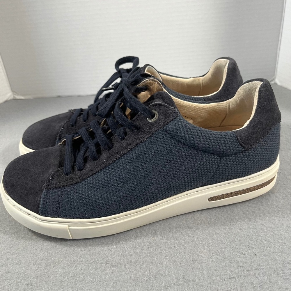 Birkenstock bend low Navy Suede Canvas Comfort Sneakers Shoes Women 40 EU 9 9.5 - Picture 8 of 9